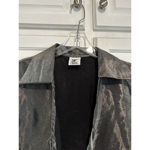 Vintage Maggy Lawrence Women’s Dress Jacket Size Small Metallic Shimmer USA Made - Picture 3 of 8